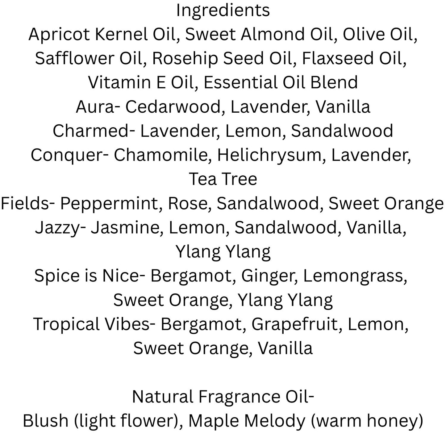 Body and Massage Oil